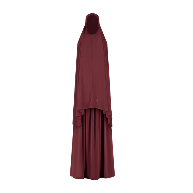 Two Piece Icon Khimaar Set Deep Ruby